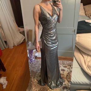 NWT Dress the Population Sequin Jordana Gown Medium